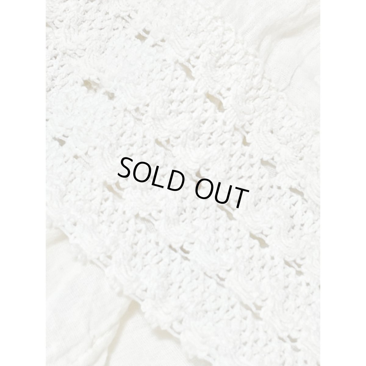 画像15: メキシカン刺繍 レース オフホワイト フォークロア レトロ 古着 メキシコ製ヴィンテージ刺繍ブラウス【7976】 (15)