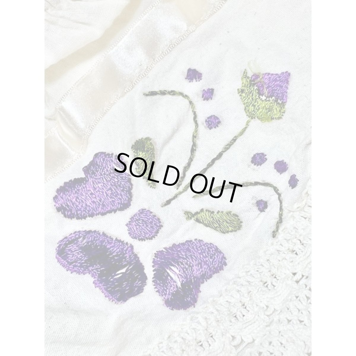 画像13: メキシカン刺繍 レース オフホワイト フォークロア レトロ 古着 メキシコ製ヴィンテージ刺繍ブラウス【7976】 (13)