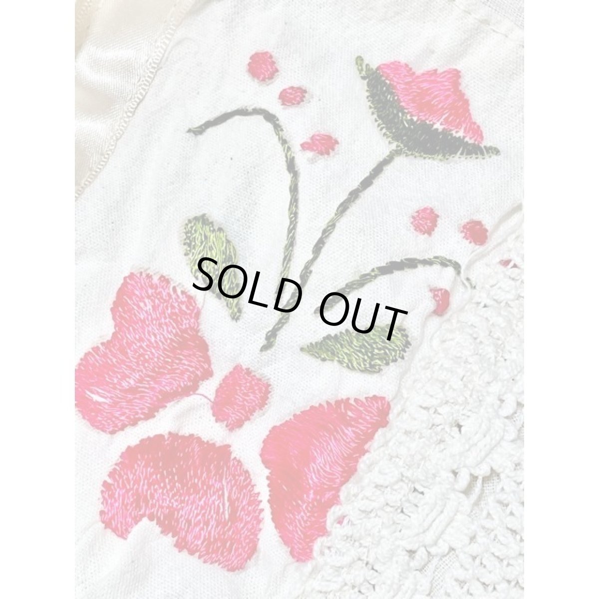 画像11: メキシカン刺繍 レース オフホワイト フォークロア レトロ 古着 メキシコ製ヴィンテージ刺繍ブラウス【7976】 (11)