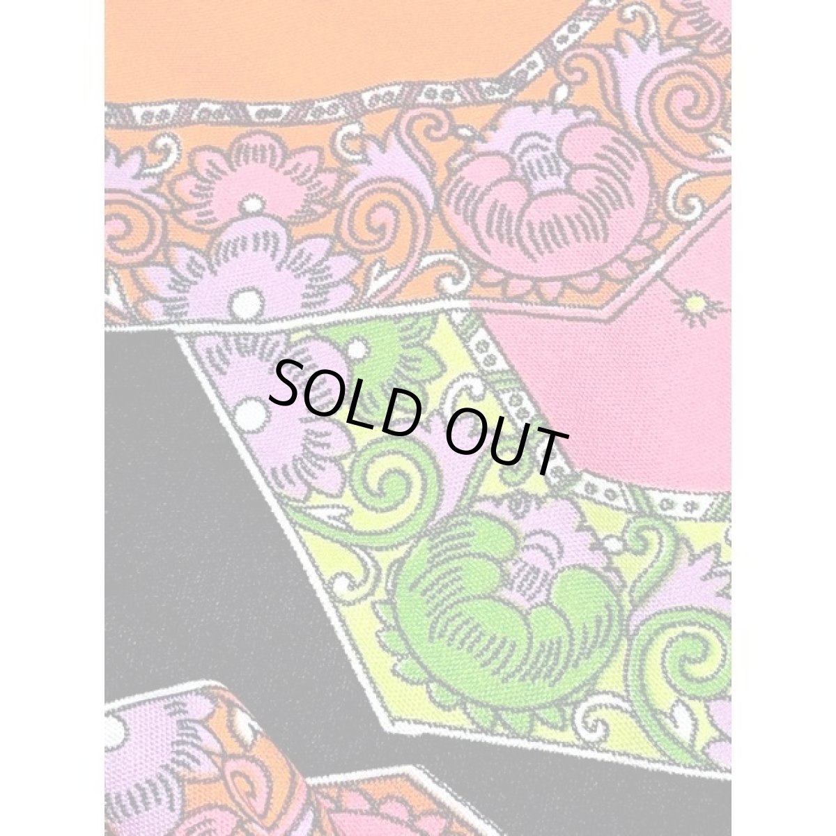 画像16: レトロサイケ 花柄 ロング 半袖  USA古着 ヴィンテージドレス【V7973】 (16)