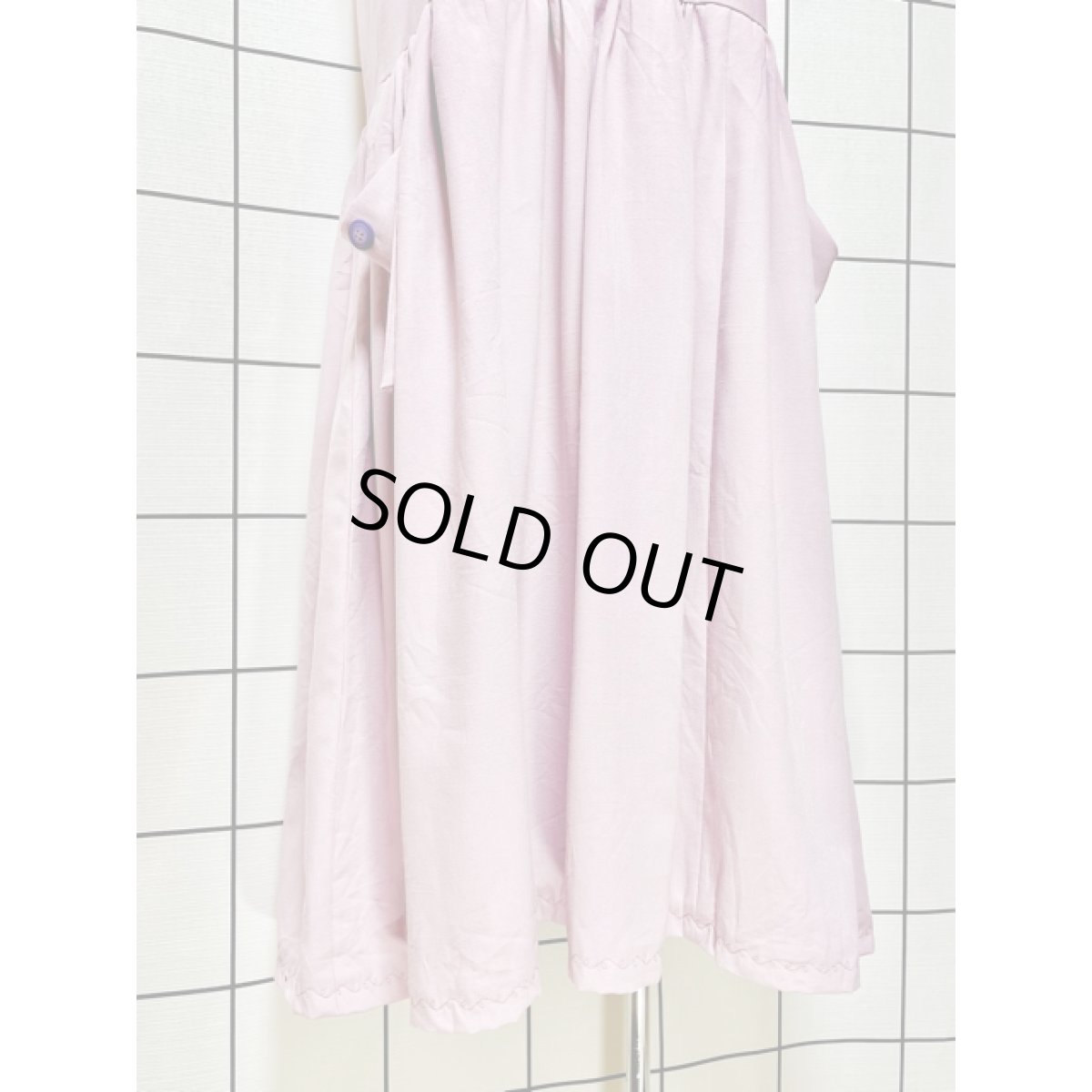 画像10: 無地 ノースリーブ レトロ ヨーロッパ古着 ヴィンテージワンピース【7974】 (10)