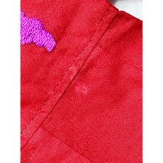 画像19: 可愛らしいマルチ刺繍 レッド 赤 ふんわり 半袖 レトロ USA古着 ヴィンテージ刺繍ドレス【7979】 (19)
