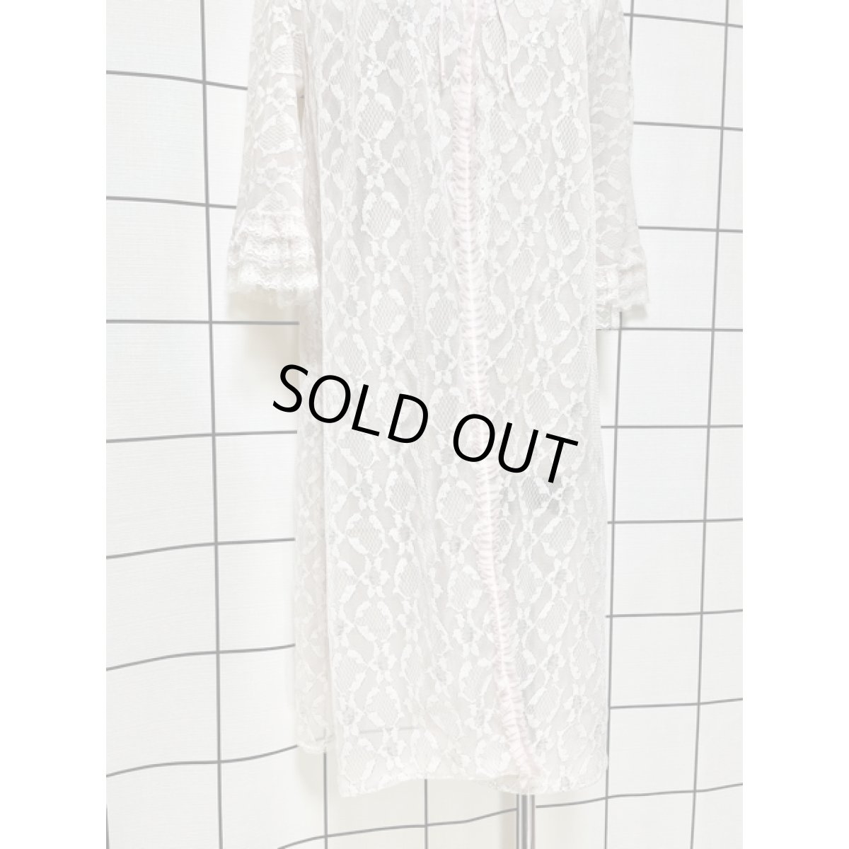 画像9: ヨーロッパ古着 ヴィンテージ ドレス ラメ入総レース 古着mixコーデや重ね着にも  (9)