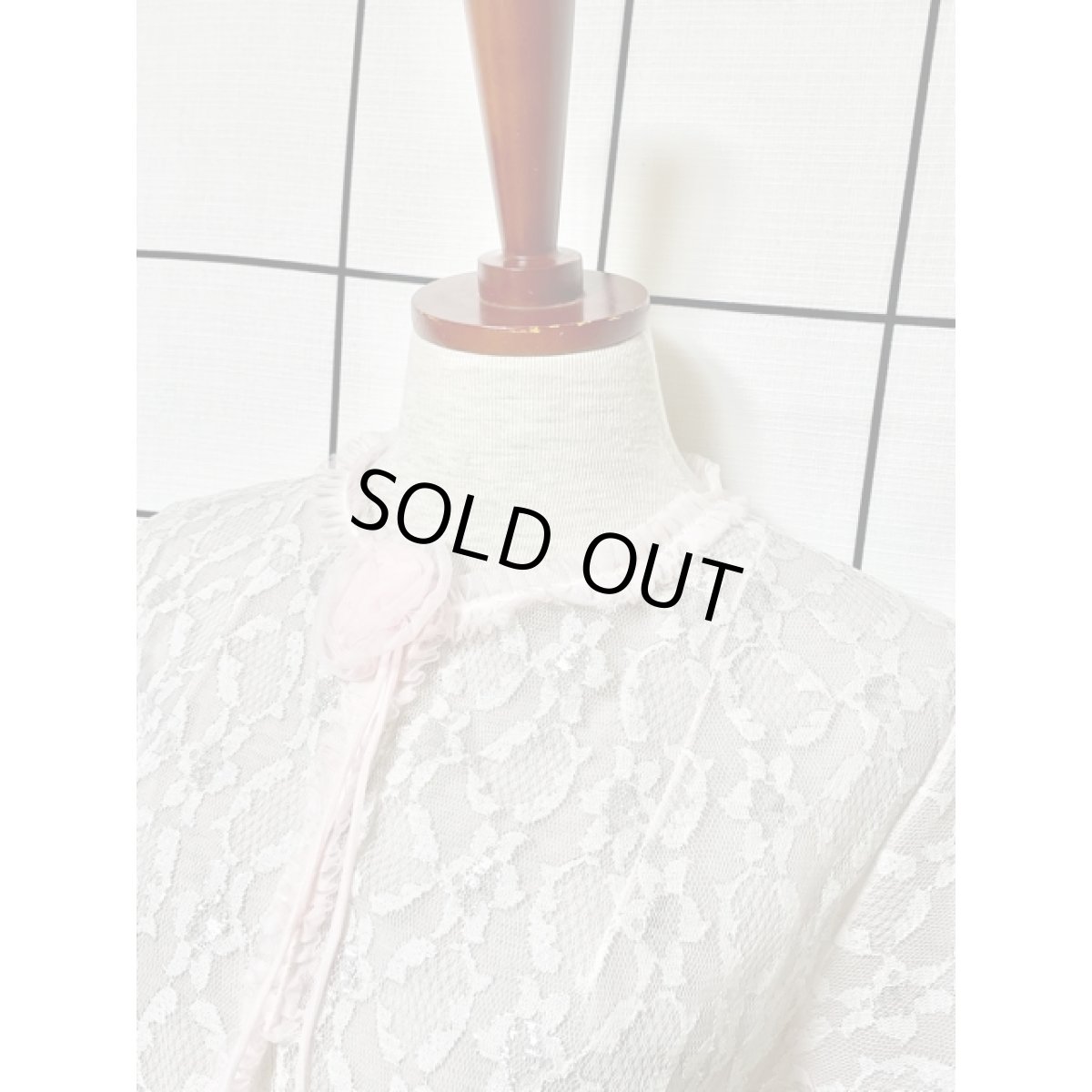 画像7: ヨーロッパ古着 ヴィンテージ ドレス ラメ入総レース 古着mixコーデや重ね着にも  (7)