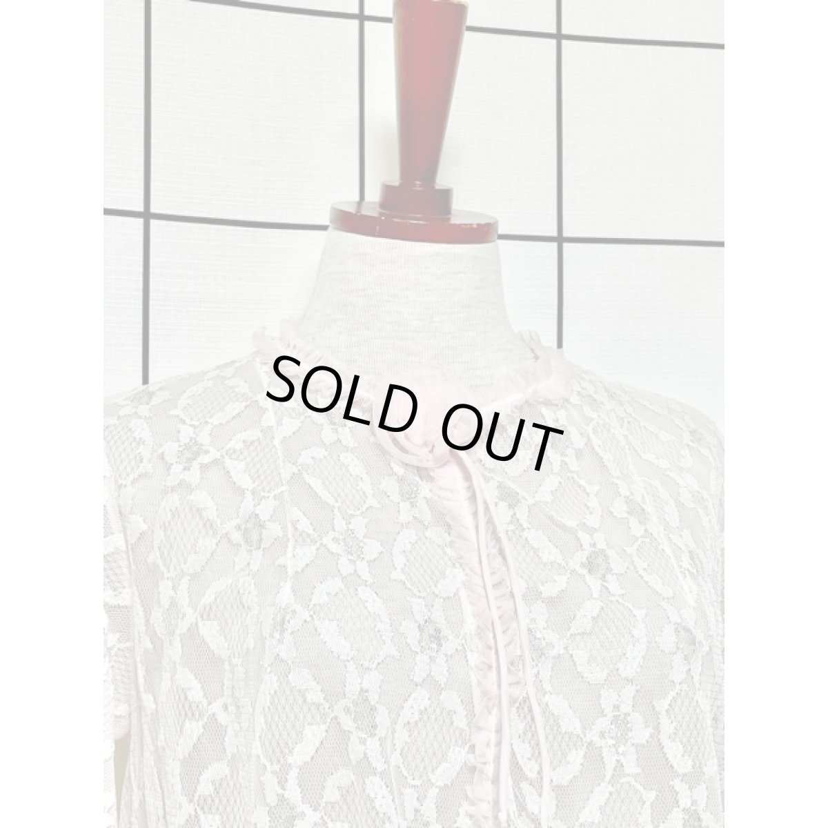 画像3: ヨーロッパ古着 ヴィンテージ ドレス ラメ入総レース 古着mixコーデや重ね着にも  (3)