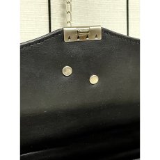 画像8: レザー ブラック 大きめサイズ レディース レトロ ヴィンテージ ハンド 鞄 バッグ (8)