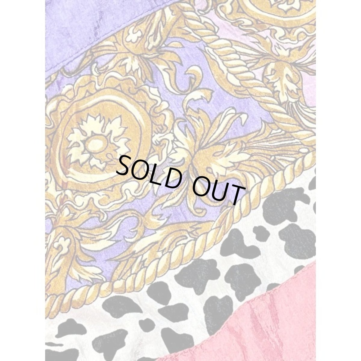 画像12: スカーフ柄 ピンク ホワイト パープル ジップアップ USA古着 ブルゾン ジャンパー ヴィンテージナイロンジャケット (12)