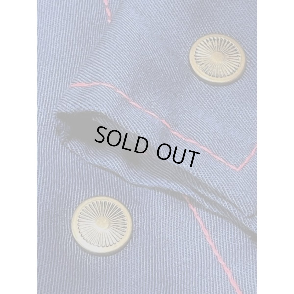 画像11: 無地 ネイビー レッドステッチ 長袖 レトロ USA古着 ヴィンテージワンピース【V8014】  (11)