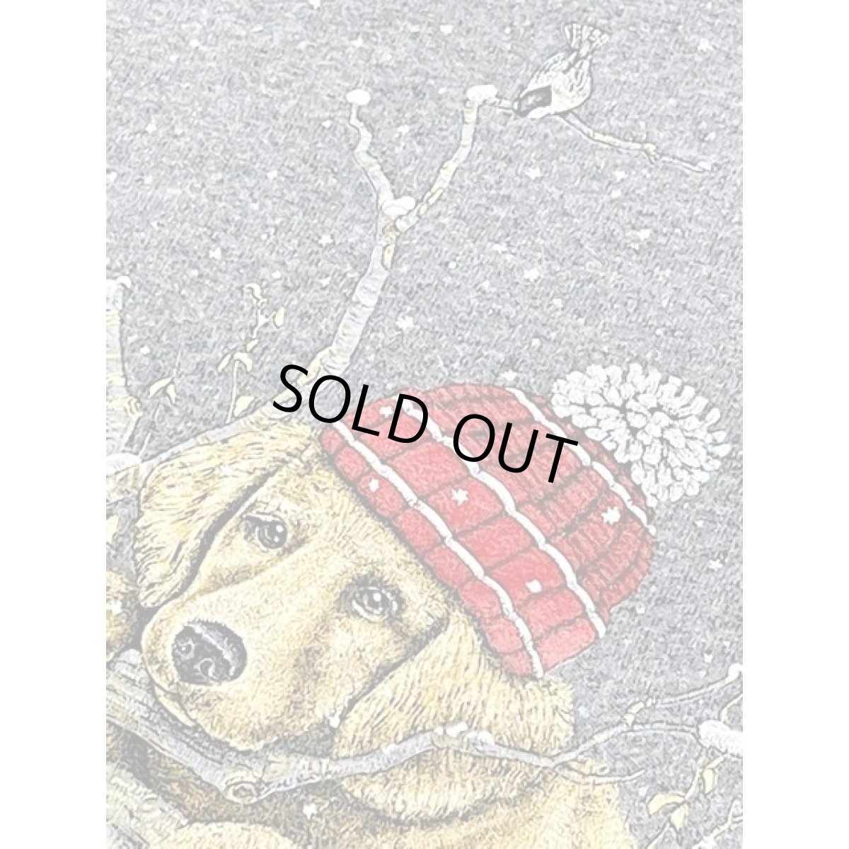 画像11: 犬 鳥 オーバーサイズ グレー レッド レトロ USA古着 ヴィンテージスウェット (11)