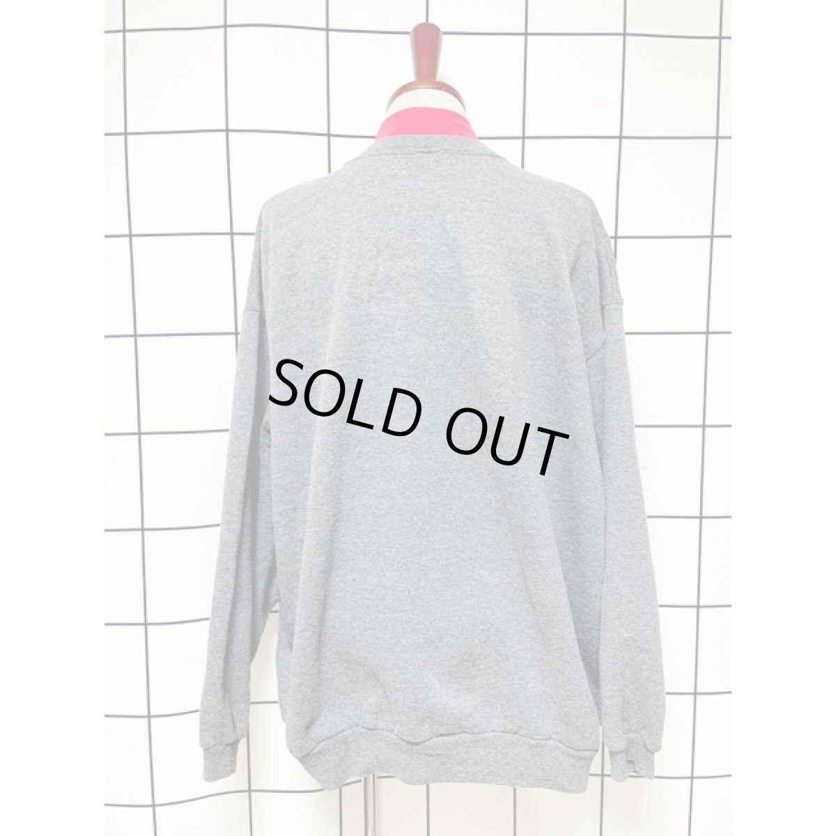 画像5: 犬 鳥 オーバーサイズ グレー レッド レトロ USA古着 ヴィンテージスウェット (5)