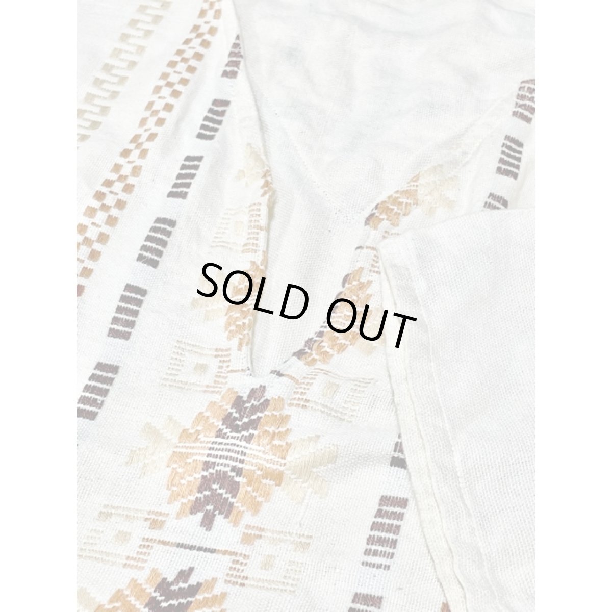 画像10: Guatemala グアテマラ 刺繍 オフホワイト 長袖 フォークロア レトロ USA古着 ヴィンテージ刺繍ブラウス (10)