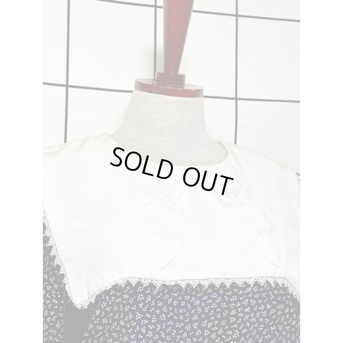 画像3: ヨーロッパ古着 ヴィンテージ ワンピース セーラー襟 ドット プリーツ 長袖 (3)