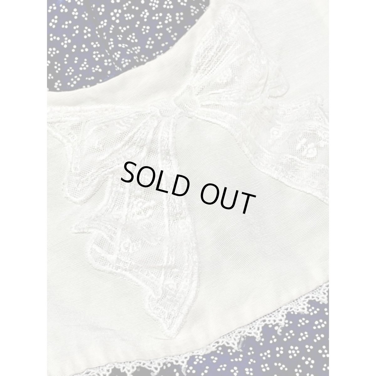 画像13: ヨーロッパ古着 ヴィンテージ ワンピース セーラー襟 ドット プリーツ 長袖 (13)