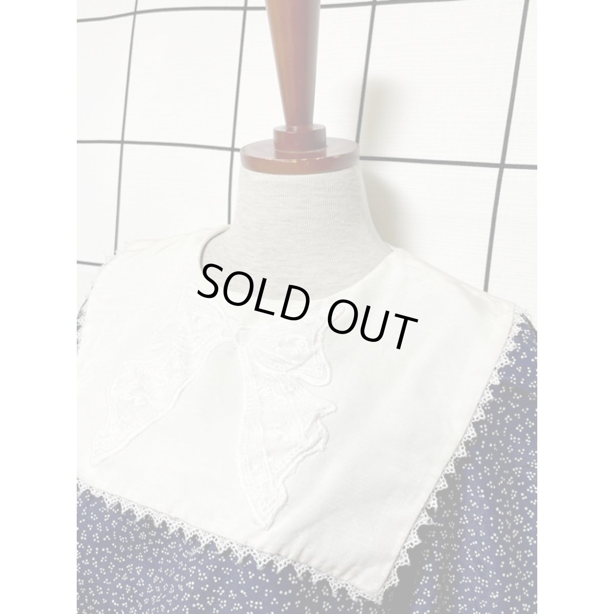 画像8: ヨーロッパ古着 ヴィンテージ ワンピース セーラー襟 ドット プリーツ 長袖 (8)