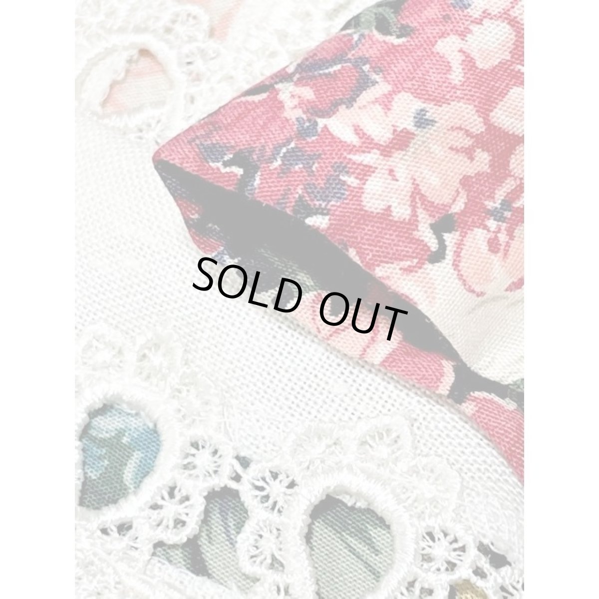 画像14: レース襟 ビッグカラー 花柄  長袖 ガーリー レトロ USA古着 ヴィンテージワンピース 【V8042】  (14)