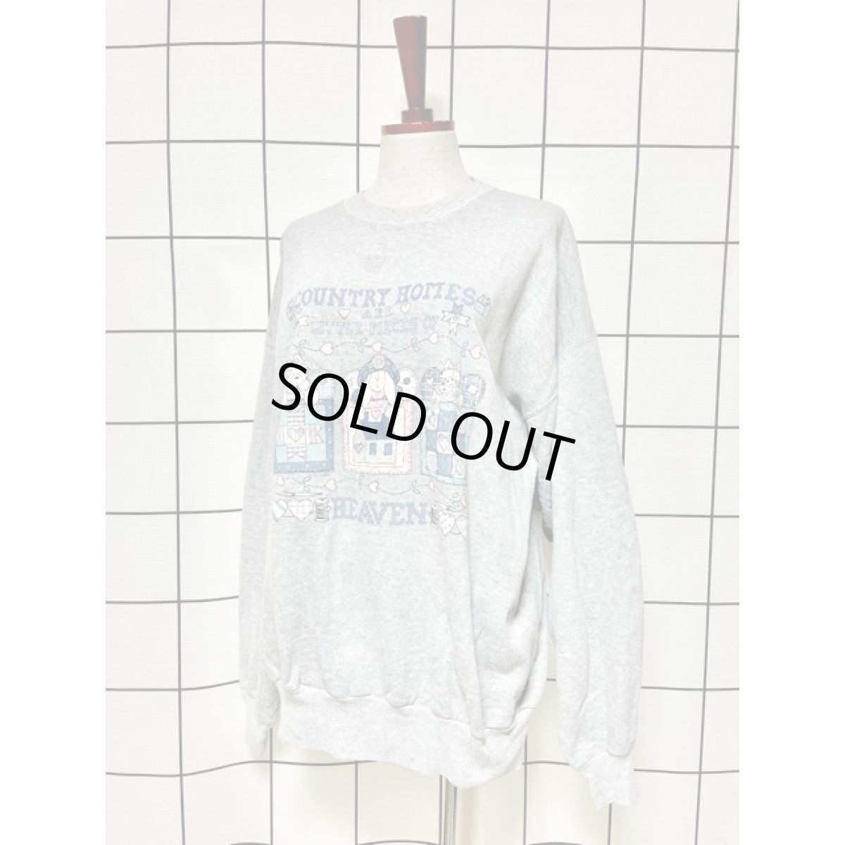 画像2: ドール ハート 英字 オーバーサイズ グレー レトロ USA古着 ヴィンテージスウェット (2)