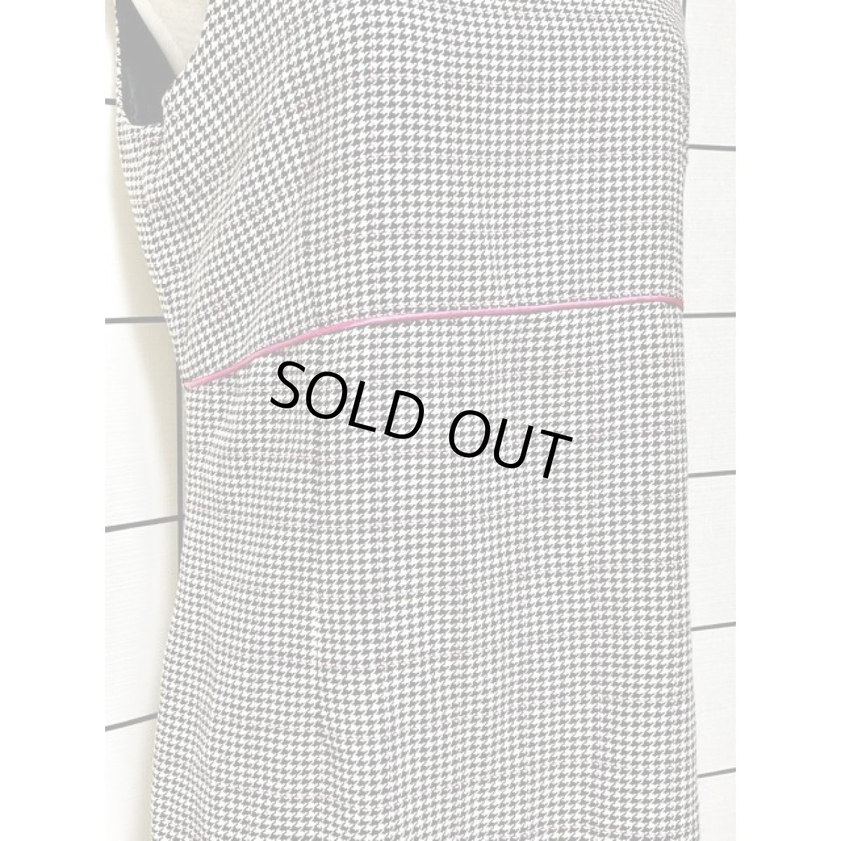 画像4: ヨーロッパ古着 ジャンスカ ヴィンテージ ルーマニア製 千鳥格子柄 レトロ (4)