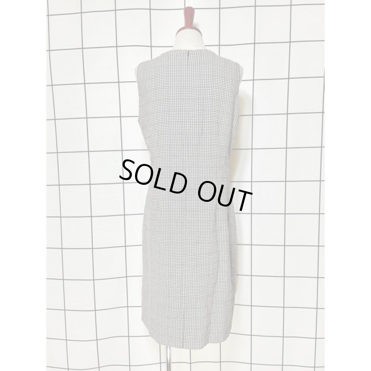 画像5: ヨーロッパ古着 ジャンスカ ヴィンテージ ルーマニア製 千鳥格子柄 レトロ (5)