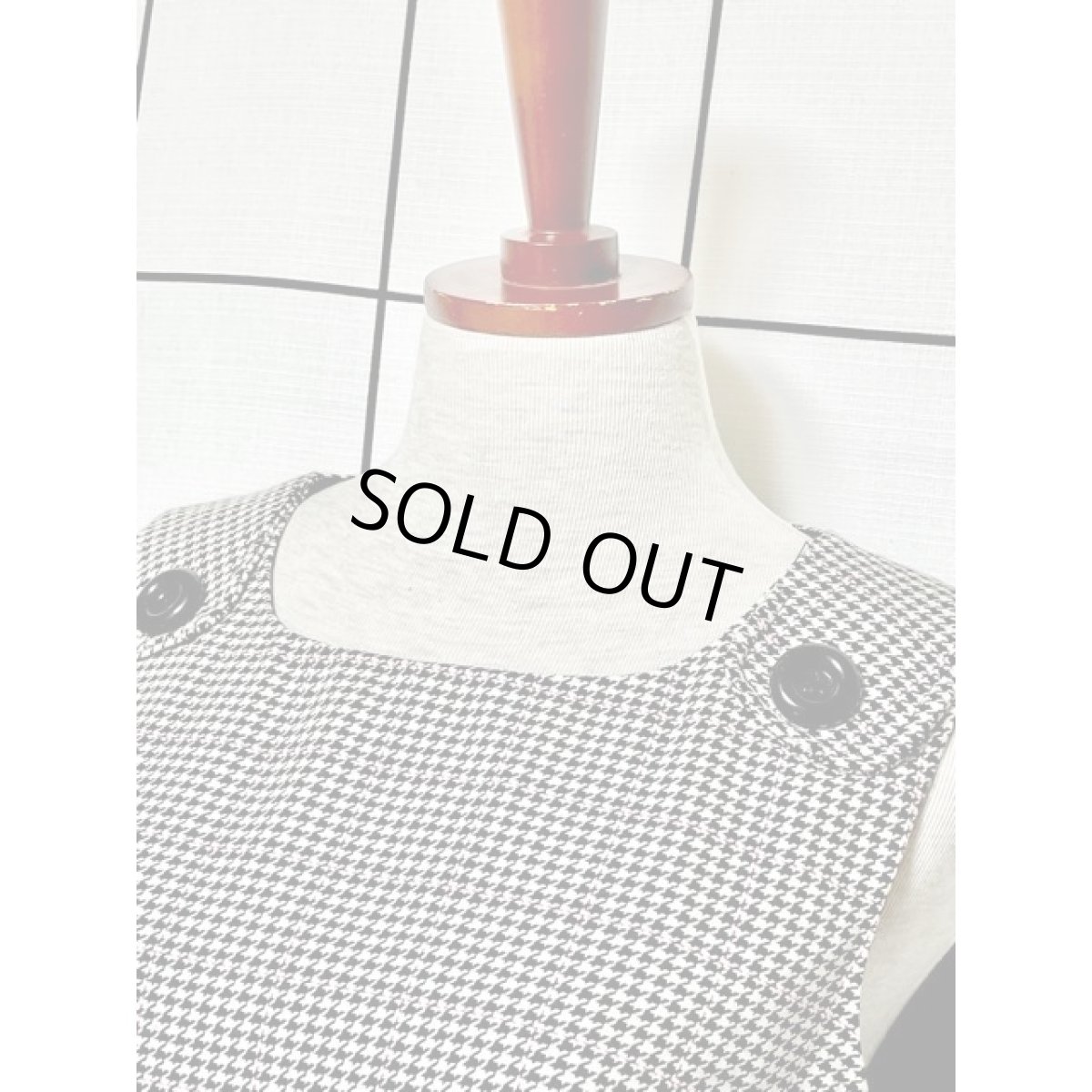 画像7: ヨーロッパ古着 ジャンスカ ヴィンテージ ルーマニア製 千鳥格子柄 レトロ (7)