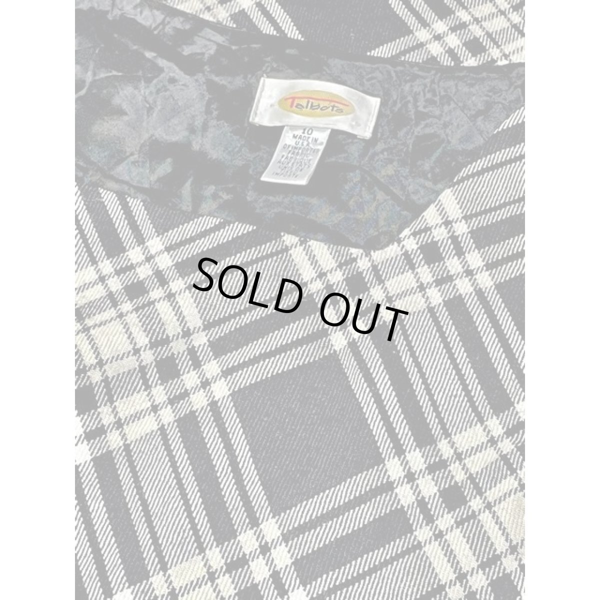 画像11: ウール チェック柄 モノトーン ノースリーブ レトロ USA古着 ヴィンテージジャンパースカート【V8056】 (11)