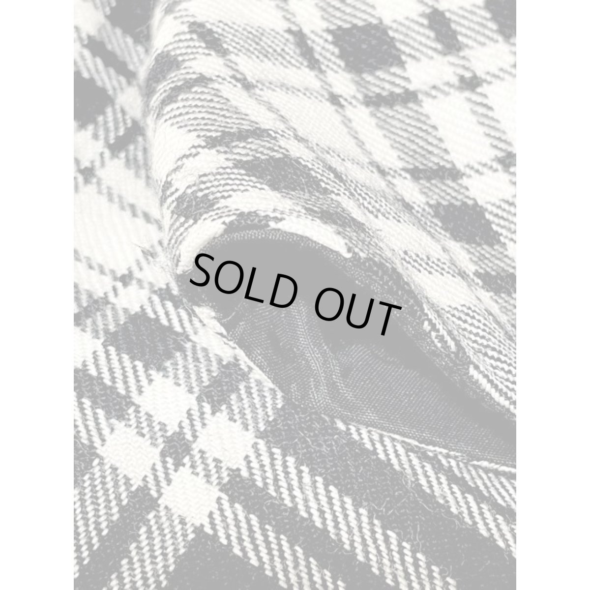 画像12: ウール チェック柄 モノトーン ノースリーブ レトロ USA古着 ヴィンテージジャンパースカート【V8056】 (12)