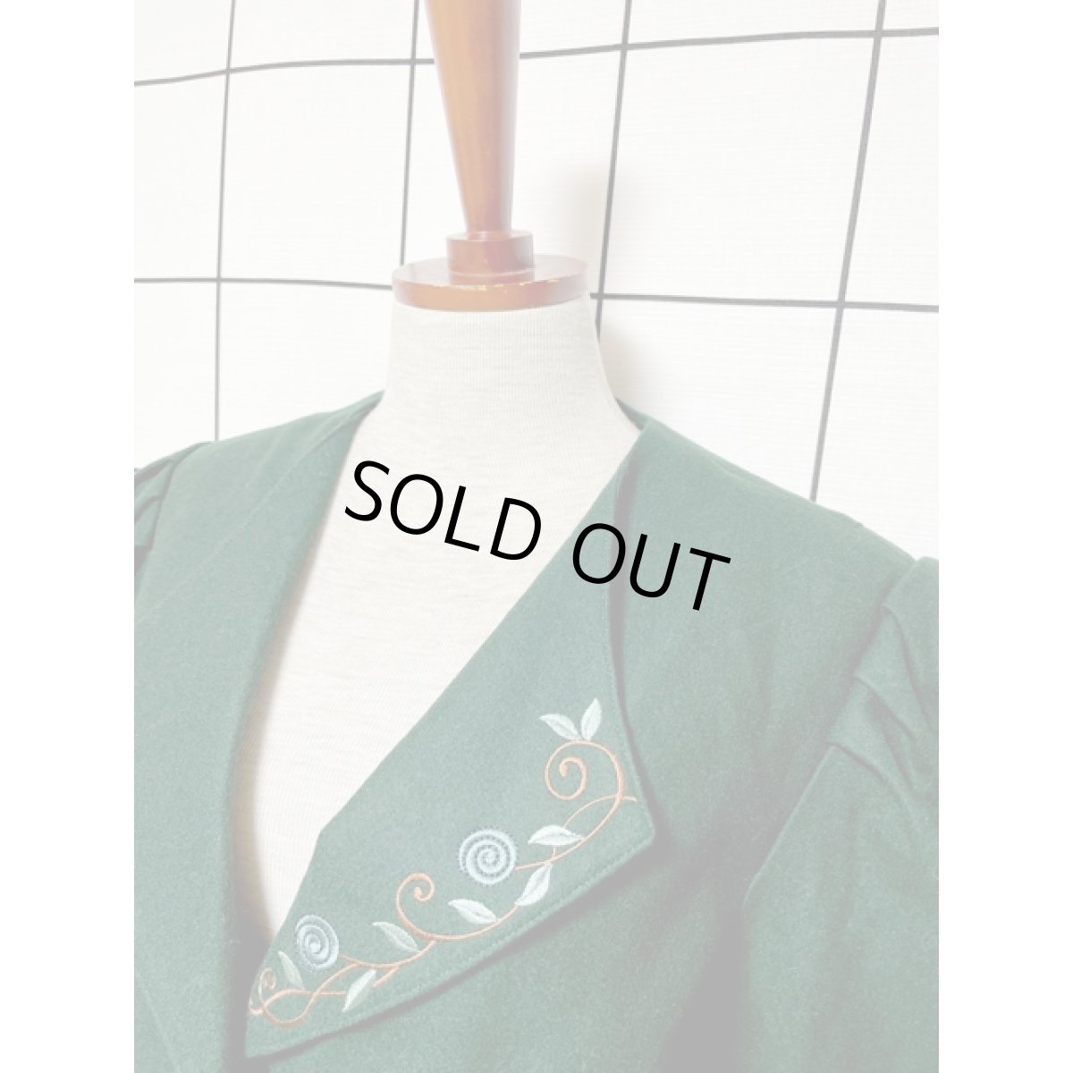 画像8: 刺繍 グリーン ディアンドル チロルジャケット ドイツ民族衣装 舞台 演劇 演奏会 フォークダンス オクトーバーフェス (8)