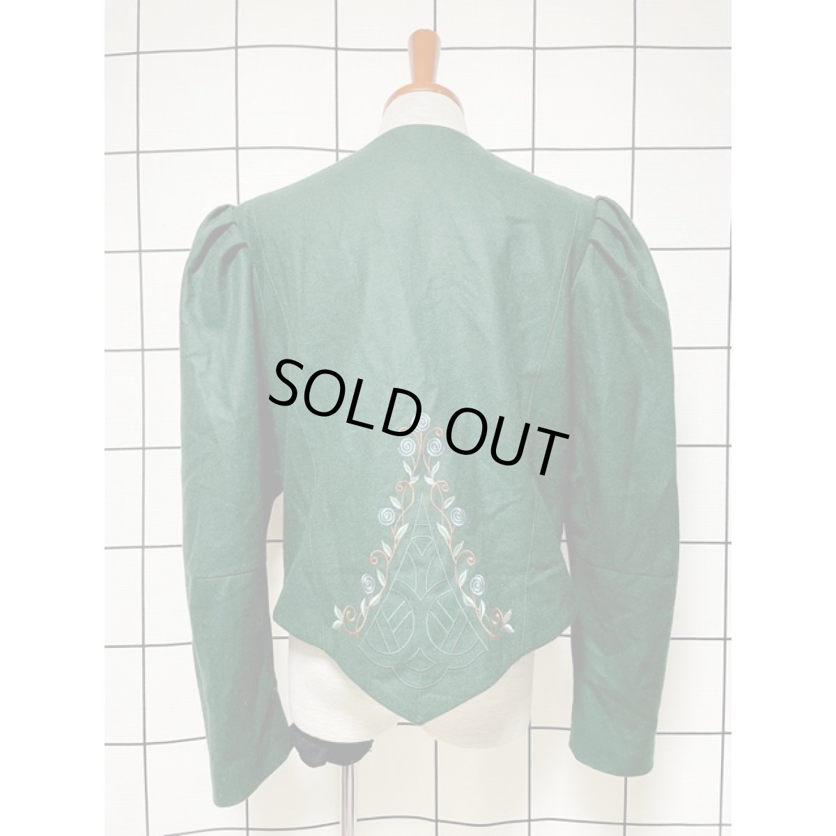 画像5: 刺繍 グリーン ディアンドル チロルジャケット ドイツ民族衣装 舞台 演劇 演奏会 フォークダンス オクトーバーフェス (5)