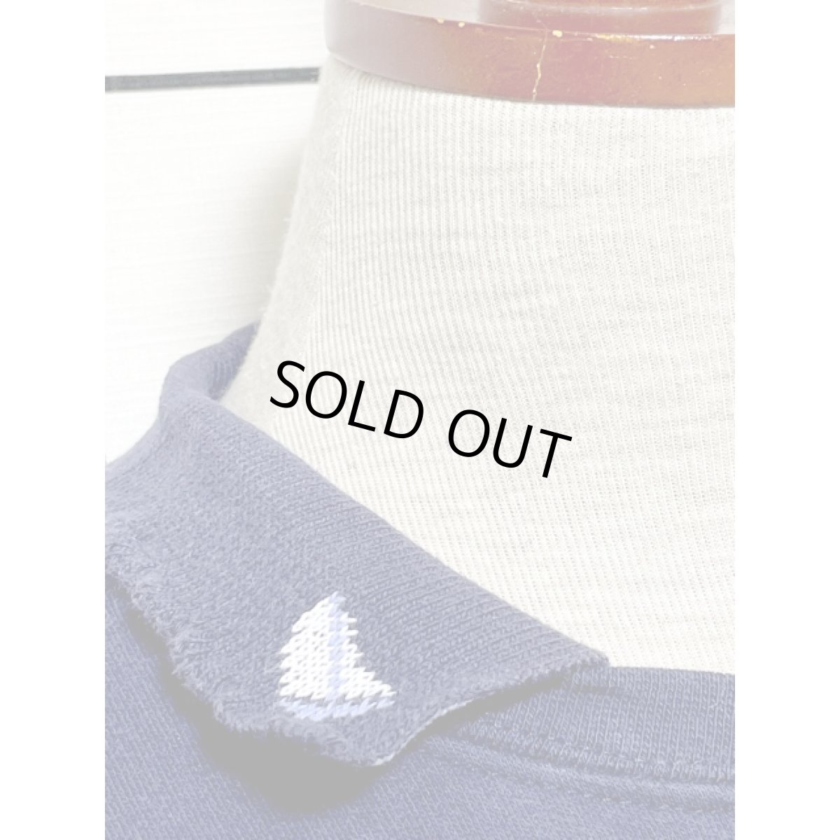 画像8: ヨット 風景画 ネイビー 襟付 オーバーサイズ レトロ USA古着 長袖 ヴィンテージスウェット (8)