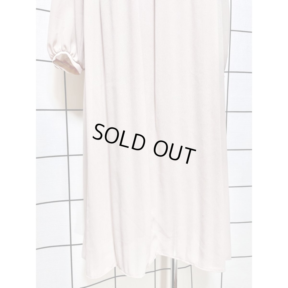 画像11: 首元リボン プリーツ 上品 クラシカル 70年代 昭和レトロ 国産古着 レトロヴィンテージドレス【8086】 (11)