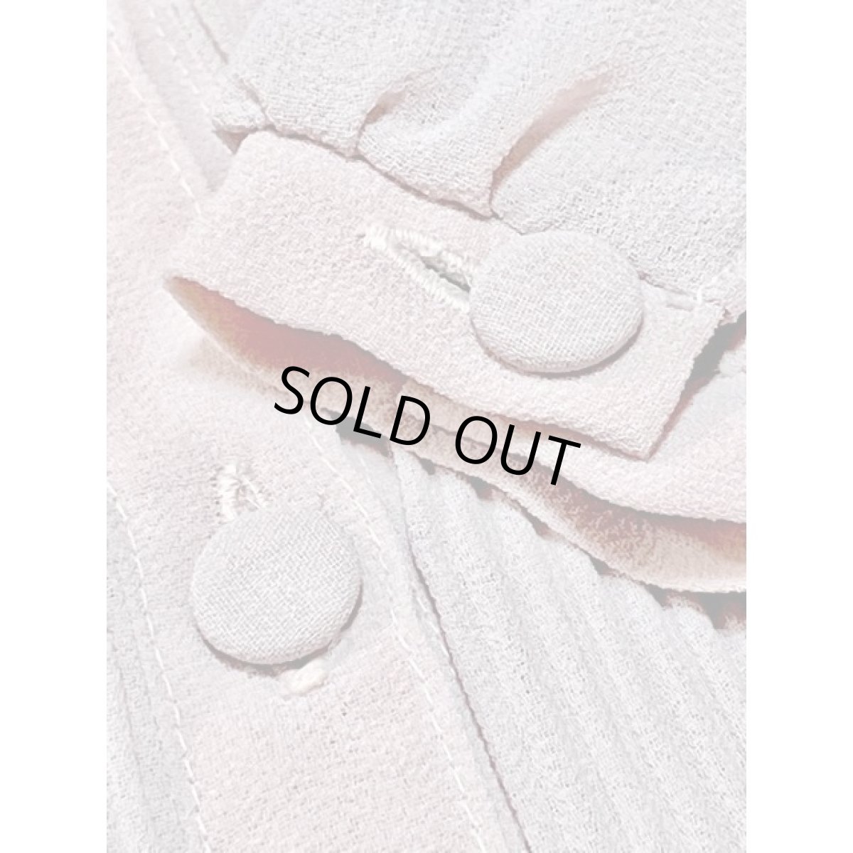 画像14: 首元リボン プリーツ 上品 クラシカル 70年代 昭和レトロ 国産古着 レトロヴィンテージドレス【8086】 (14)