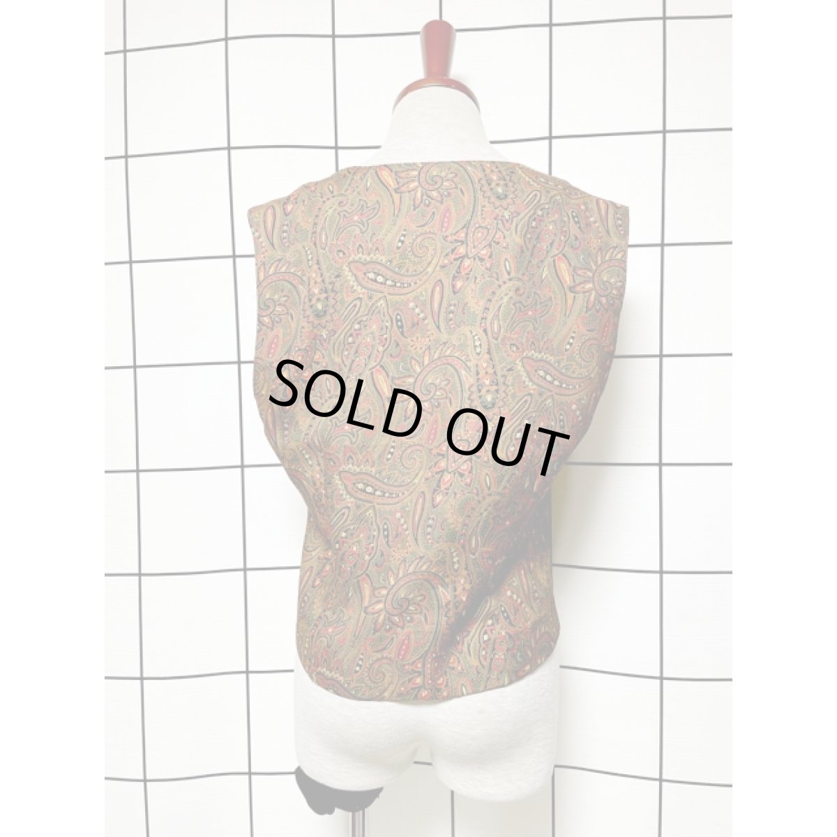 画像5: レトロベスト ペイズリー 古着 ベスト (5)