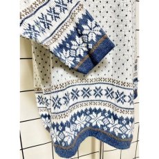 画像8: オーバーサイズ ノルディック柄が可愛い アメリカ古着 レトロ ヴィンテージニットセーター (8)
