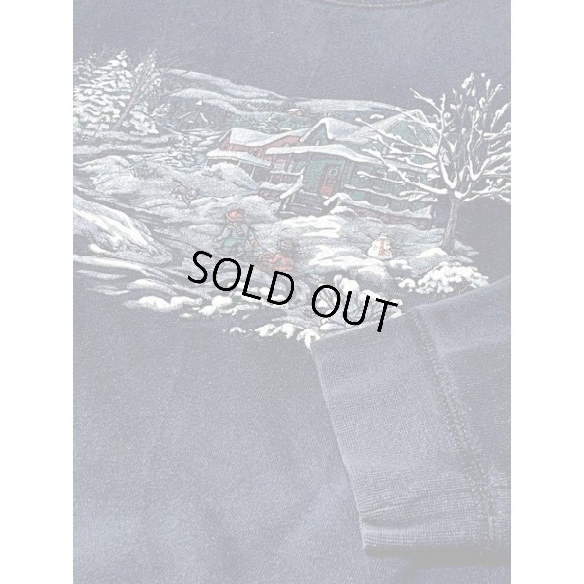 画像10: ハウス 雪景色 ネイビー レトロ USA古着 ヴィンテージスウェット (10)