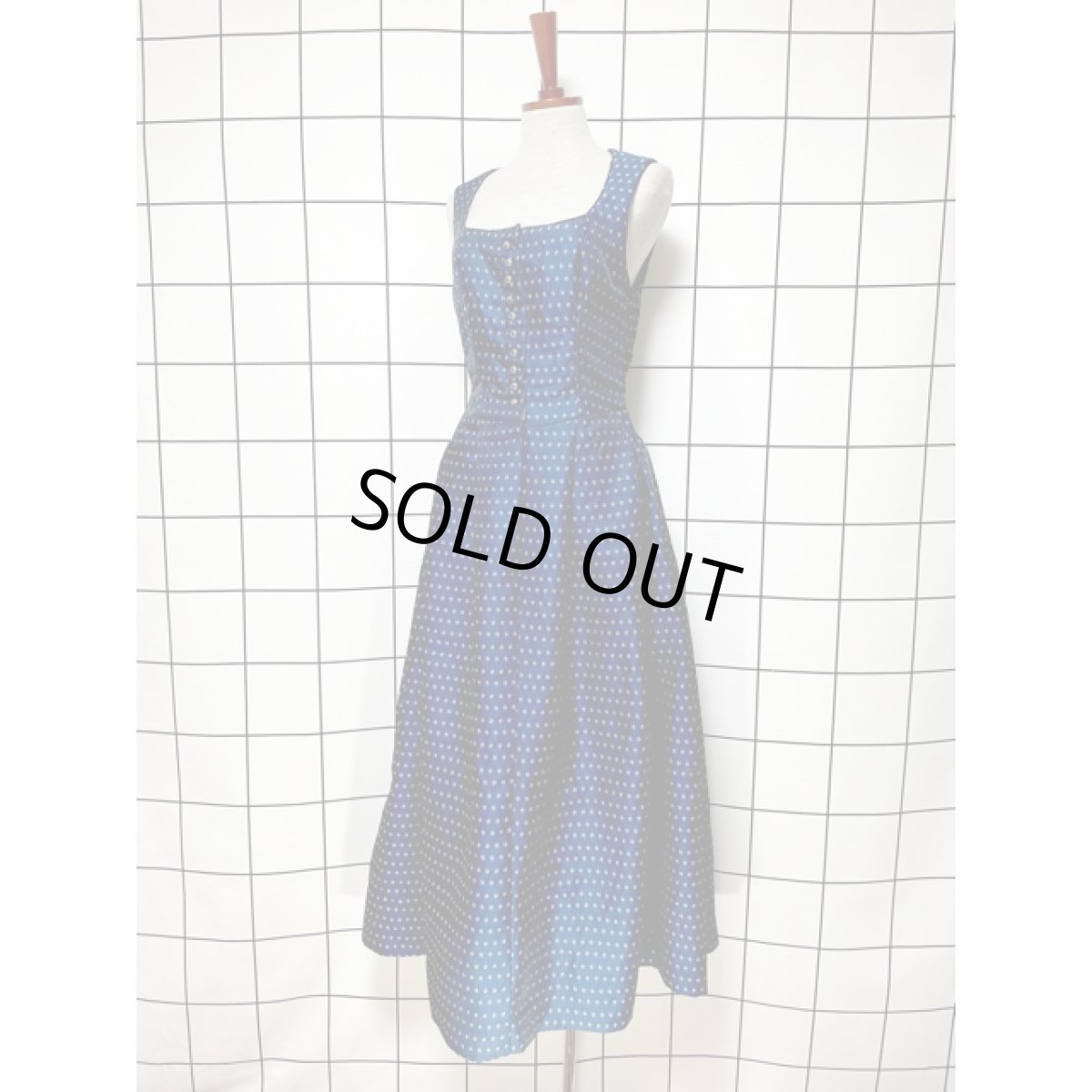 画像2: ネイビー Aライン ノースリーブ チロルドレス 衣装 舞台 演奏会 フォークダンス オクトーバーフェスト【V8105】 (2)