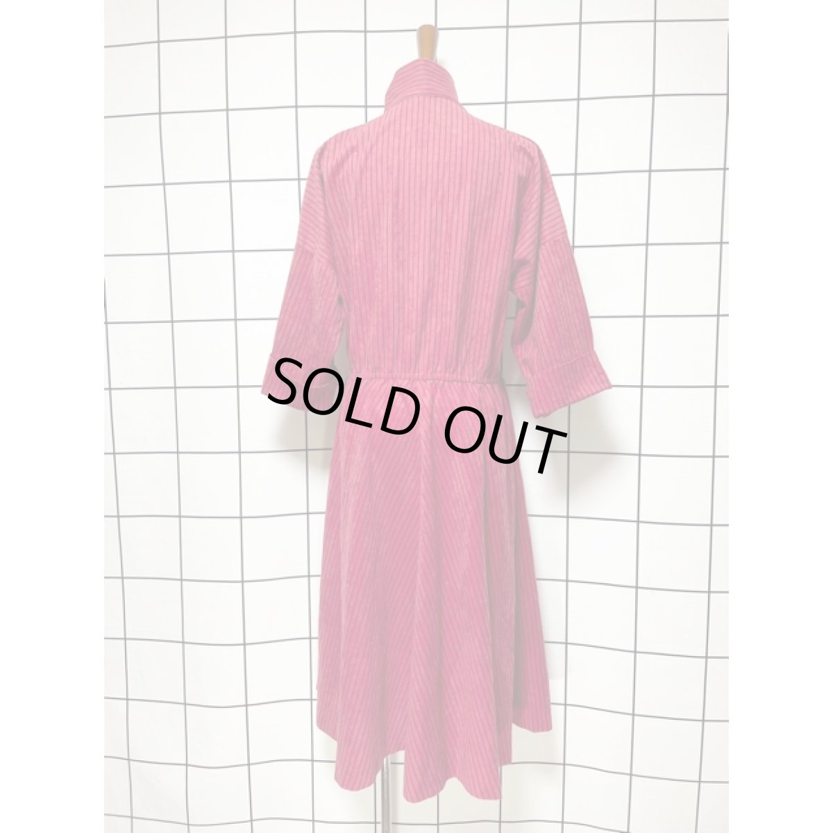 画像5: アメリカ古着 ヴィンテージ ワンピース ストライプ ハイネック レトロ (5)