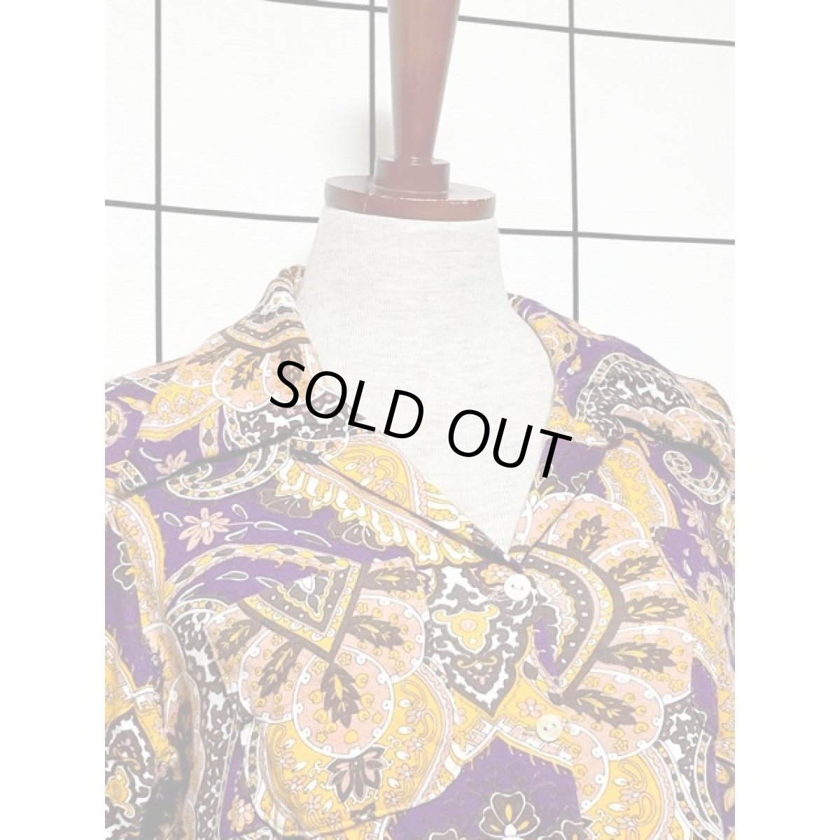 画像3: レトロサイケ ヨーロッパ古着 薄手ヴィンテージシャツジャケット (3)