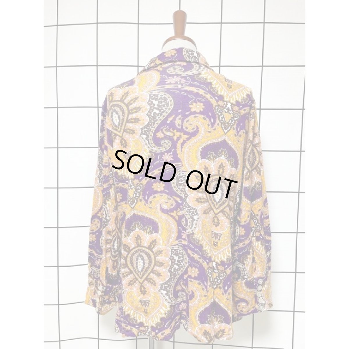 画像5: レトロサイケ ヨーロッパ古着 薄手ヴィンテージシャツジャケット (5)