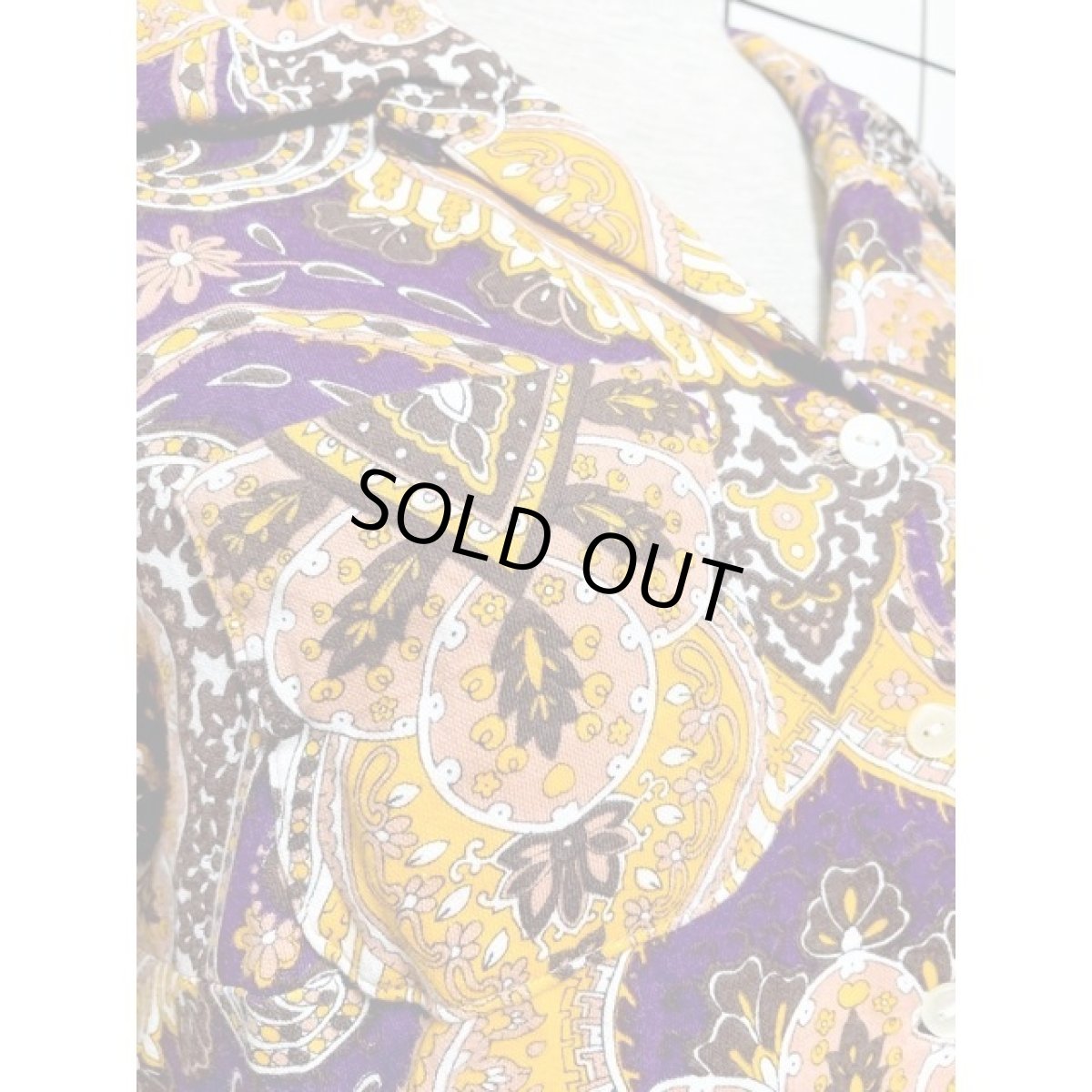 画像9: レトロサイケ ヨーロッパ古着 薄手ヴィンテージシャツジャケット (9)