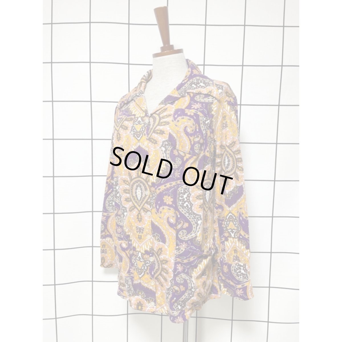 画像2: レトロサイケ ヨーロッパ古着 薄手ヴィンテージシャツジャケット (2)