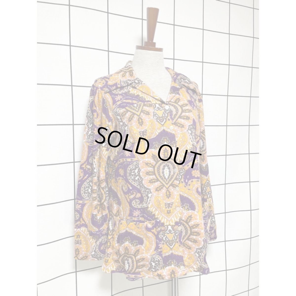 画像6: レトロサイケ ヨーロッパ古着 薄手ヴィンテージシャツジャケット (6)