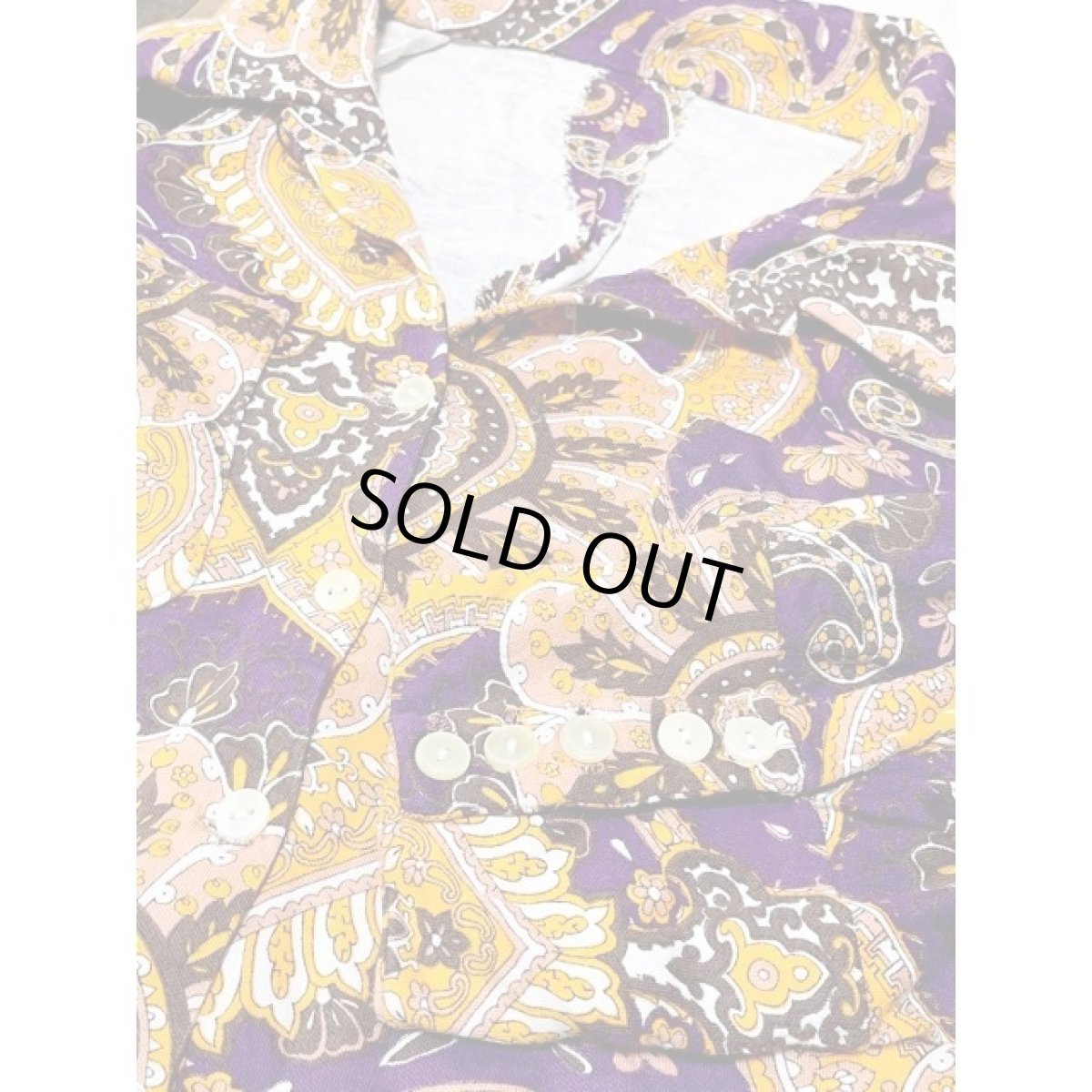 画像11: レトロサイケ ヨーロッパ古着 薄手ヴィンテージシャツジャケット (11)