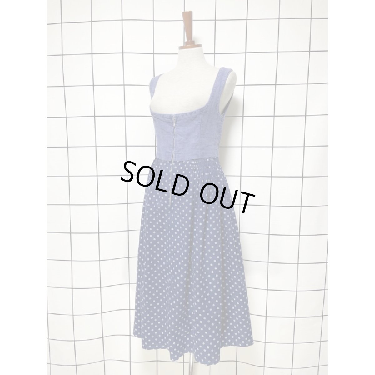 画像2: チロルワンピース 小花柄 フロントジッパー ドイツ民族衣装 オクトーバーフェスト (2)