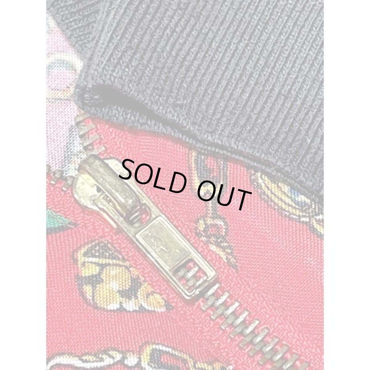 画像11: 時計柄 チェーン レッド ジップアップ USA古着 ブルゾン ジャンパー ヴィンテージアウター (11)