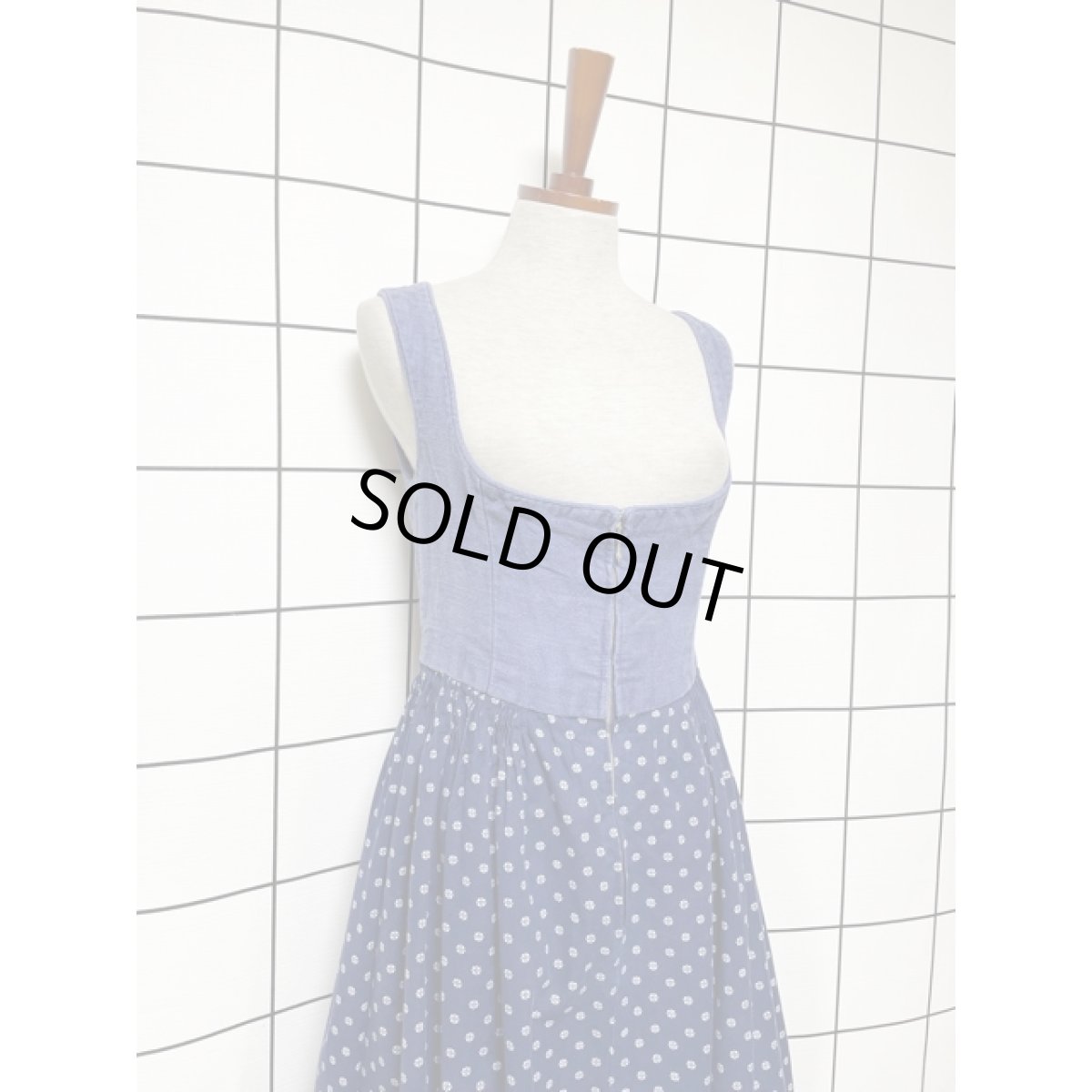 画像7: チロルワンピース 小花柄 フロントジッパー ドイツ民族衣装 オクトーバーフェスト (7)