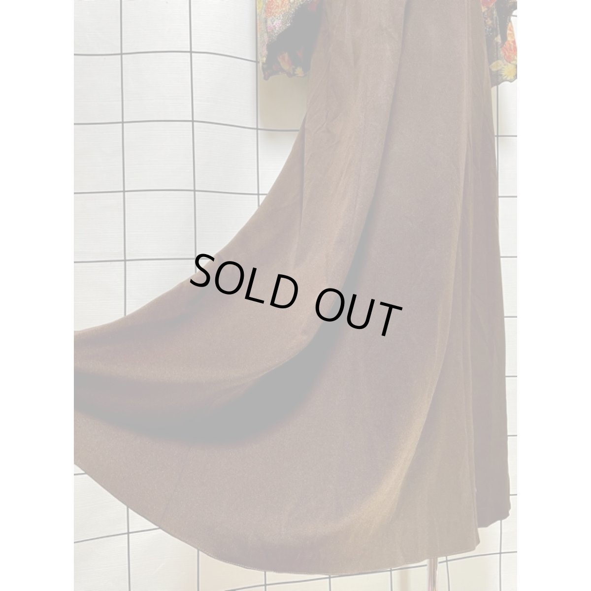 画像11: 花柄 ラメ織り 長袖 レトロ クラシカル ヨーロッパ古着 ヴィンテージドレス【V8184】 (11)