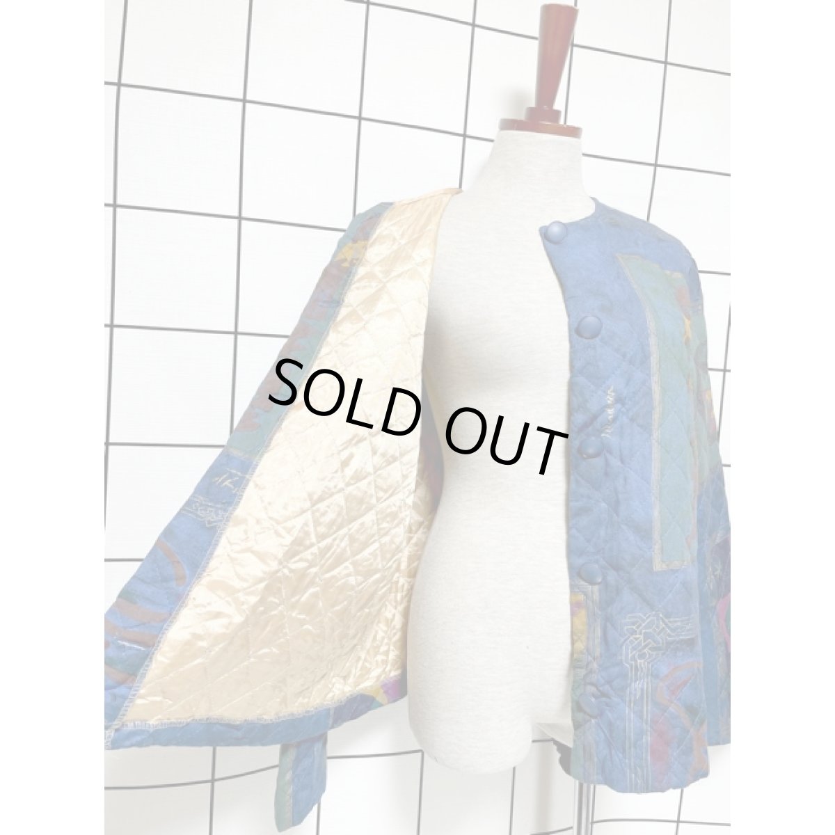 画像9: キルティング フォークロア レトロ USA古着 ヴィンテージジャケット (9)