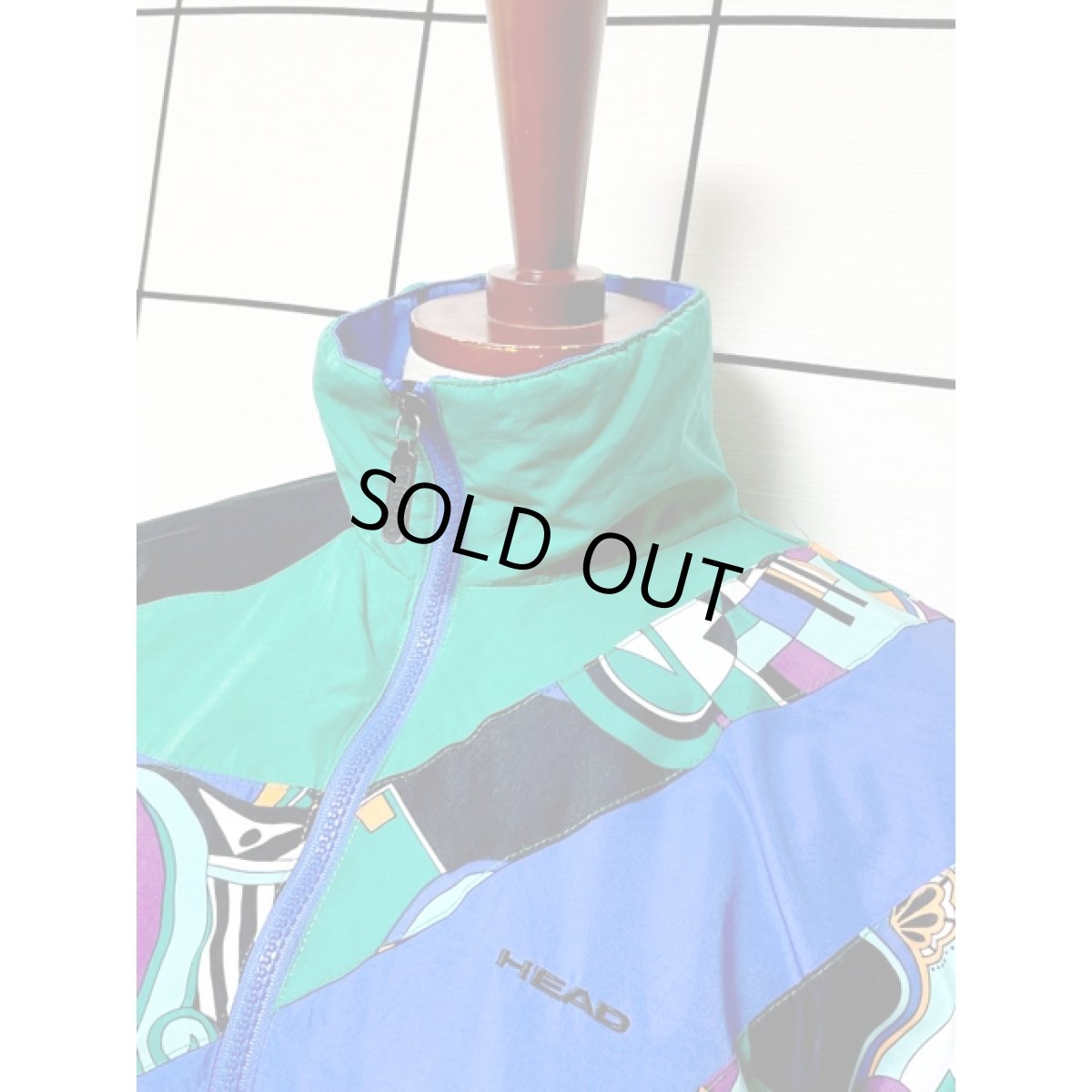 画像7: サイケ ジップアップ USA古着 ジャンパー ブルゾンジャケット (7)