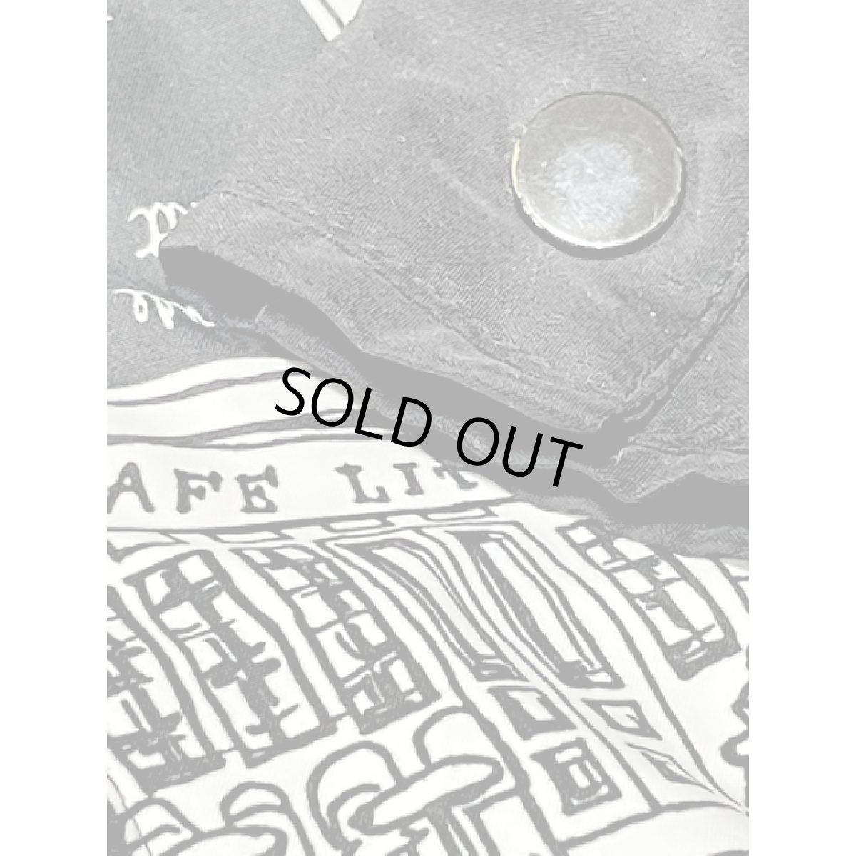 画像16: アート柄 ブラック ホワイト ジップアップ 古着 ジャンパー ブルゾンジャケット (16)