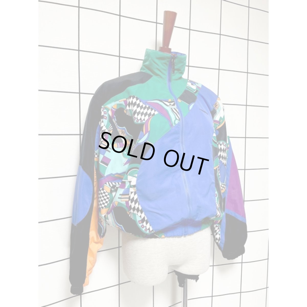 画像6: サイケ ジップアップ USA古着 ジャンパー ブルゾンジャケット (6)