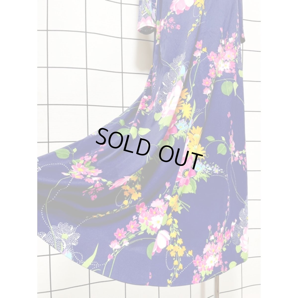 画像11: ヨーロッパ古着 ヴィンテージ ロングドレス 70年代 サイケ 花柄 個性的 パーティー (11)